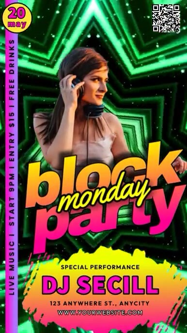 Monday Blocks Frame Copy of Monday Block Party | PosterMyWall