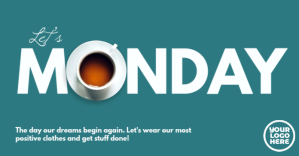 Monday coffee cup motivation facebook image template