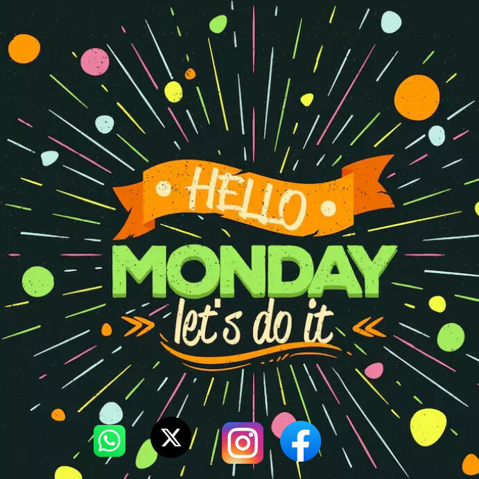 Monday flyer template Instagram Post