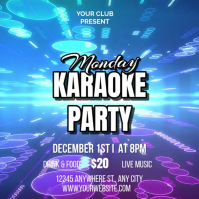 Bleu Karaoke Party Iphosti le-Instagram Template