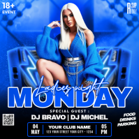 Monday Night Party Square (1:1) template