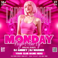Monday Night Party Square (1:1) template