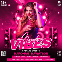 Monday Night Party Square (1:1) template