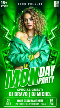 Monday Night Party Instagram na Kuwento template
