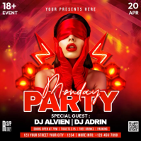 Monday Night Party Квадрат (1 : 1) template