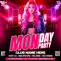 Roze Nightclub Event Kwadrat Template
