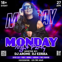 Monday Night Party Square (1:1) template