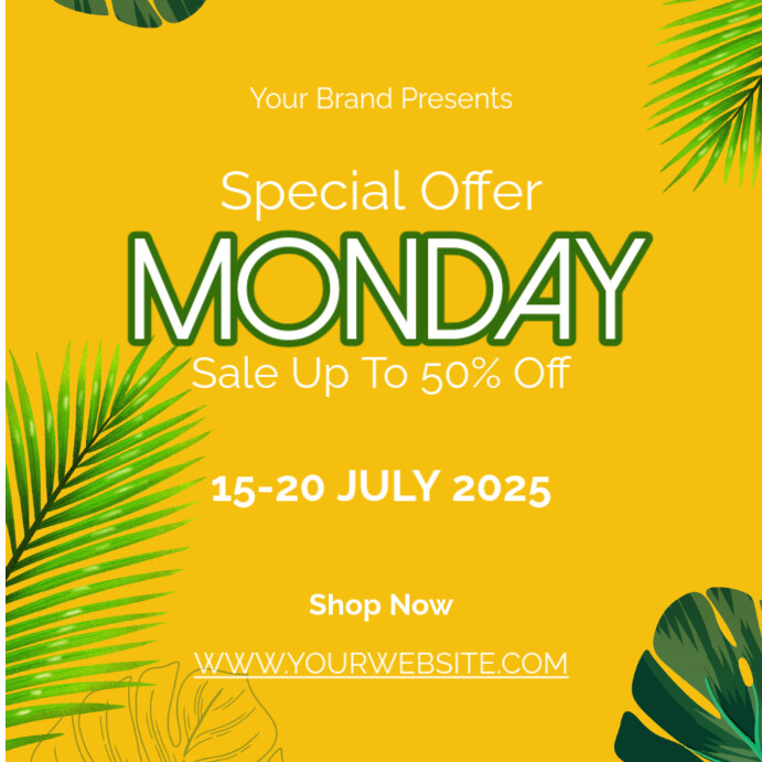 MONDAY SALE Instagram 帖子 template