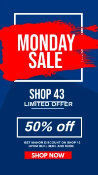 Monday sale flyer Instagram Story template