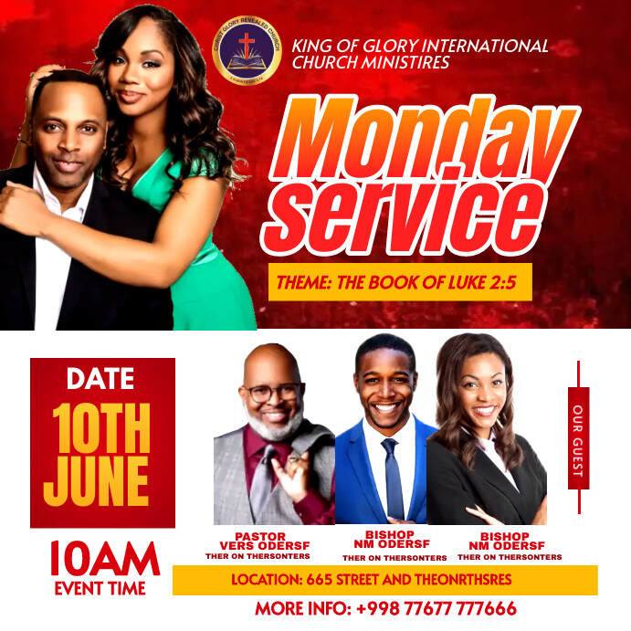 Monday service Template | PosterMyWall