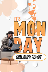 Monday vibes template design Banner 4' × 6'
