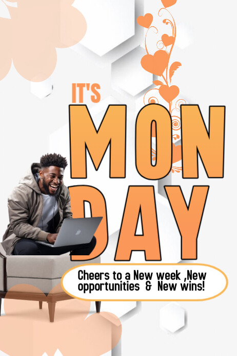 Monday vibes template design Banier 4’×6’