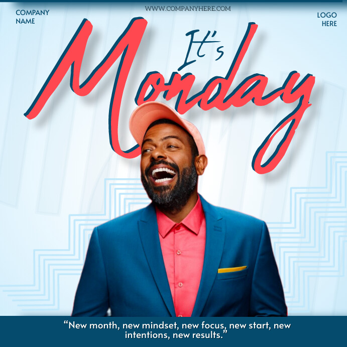 Monday White Square template