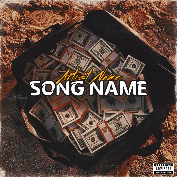 money Cover music Album art trap mixtape rap template