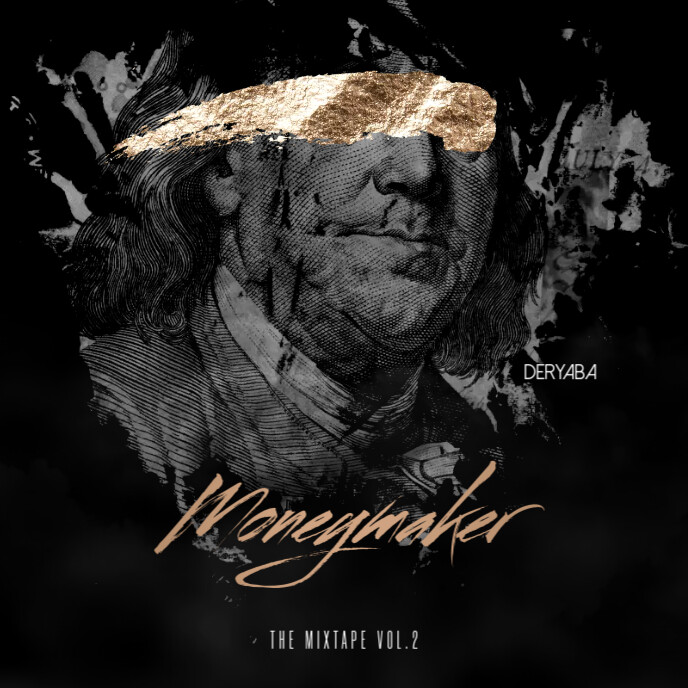 Dollar Sa Rapper Copy of Money Dollar Rap Trap Gold Mixtape Cover | PosterMyWall