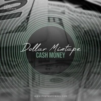 Money Dollars Cash Grey Video Album Mixtape Cover template