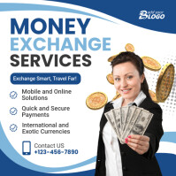 Money Exchange Service Square Template | PosterMyWall