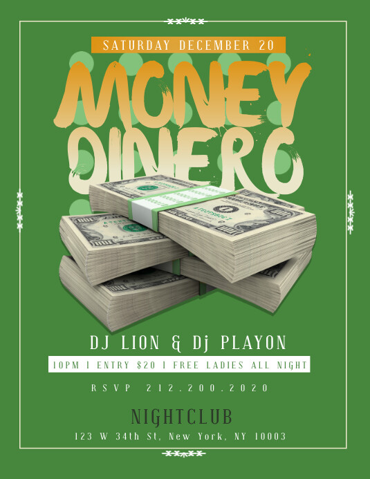 MONEY Flyer Template Løbeseddel (US Letter)