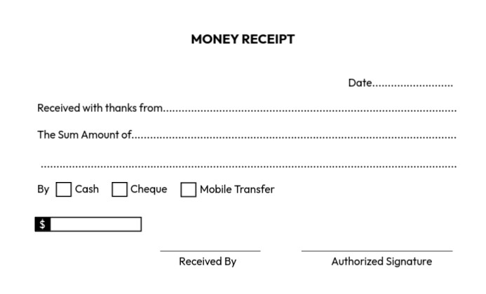 Copy of Money Receipt | PosterMyWall