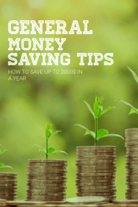 Money saving Pinterest Pin Template
