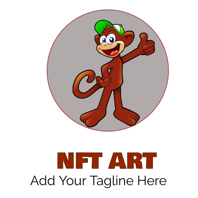 monkey nft art design logo template Instagram-opslag