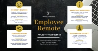 Monochrome Remote Work Company Guidelines Imagen Compartida en Facebook template