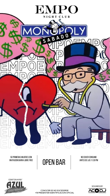 MONOPOLY PARTY Template PosterMyWall