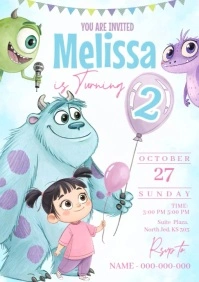 Monster Inc A4 template