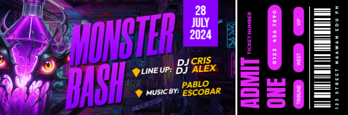 Monster Rash Ticket Email Header template