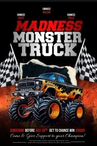 Monster Truck Flyer Poster template