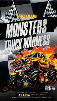 Monster Truck of Madness Video Digitalanzeige (9:16) template