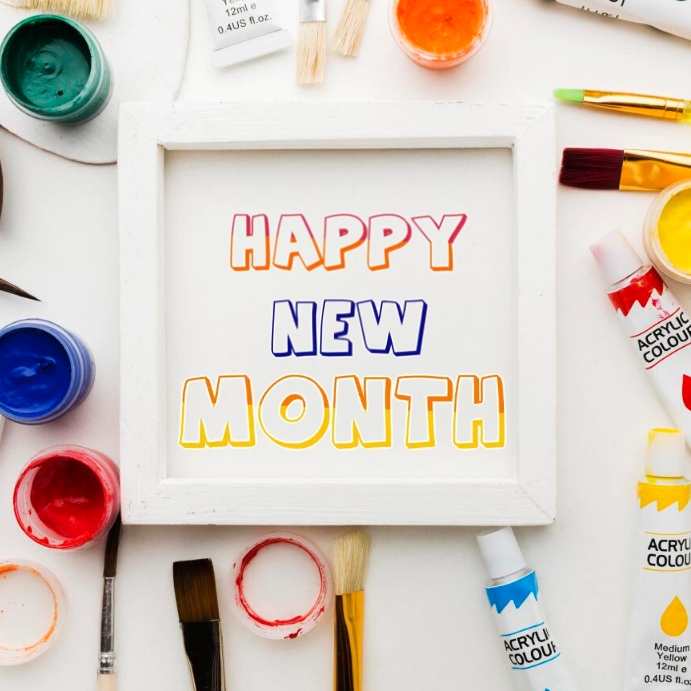 Month of August Instagram Post template