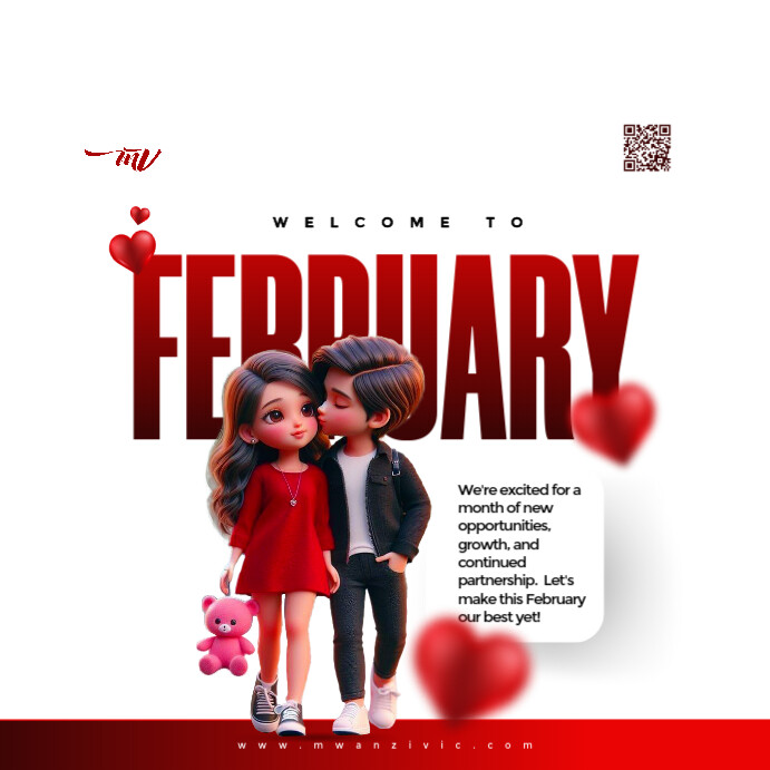 February Posts February Welcome Instagram Ad Template | PosterMyWall