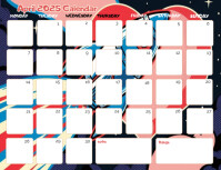 monthly calendar template Iflaya (Incwadi ye-US)