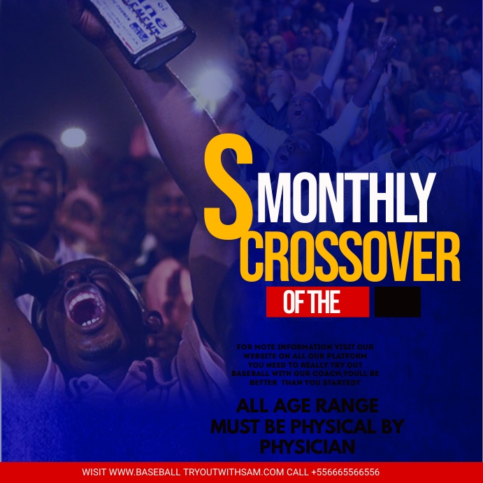 Modèle MONTHLY CROSSOVER PRAYER | PosterMyWall