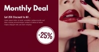 Monthly Deal Beauty Cosmetic Health Ad Banner auf Facebook geteiltes Bild template