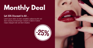 Monthly Deal Beauty Cosmetic Health Ad Banner ภาพที่แชร์บน Facebook template