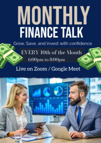 Purple Finance Talk Event A2 Template