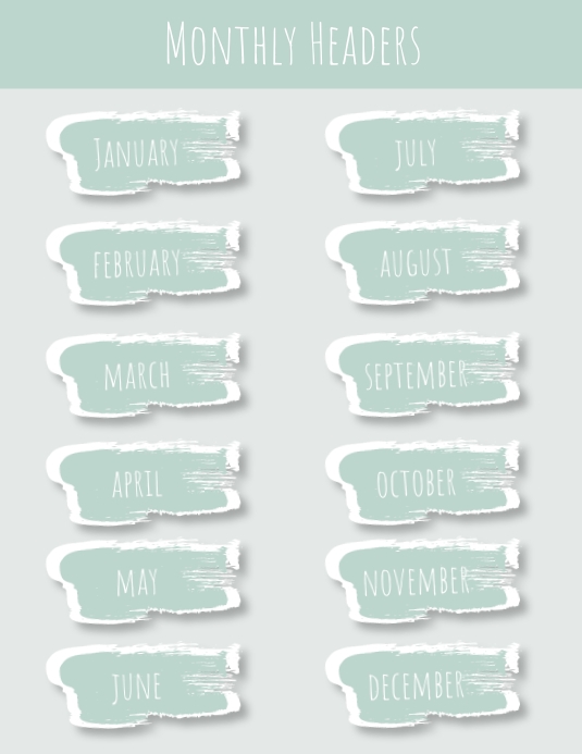 Monthly Header Sticker Template PosterMyWall