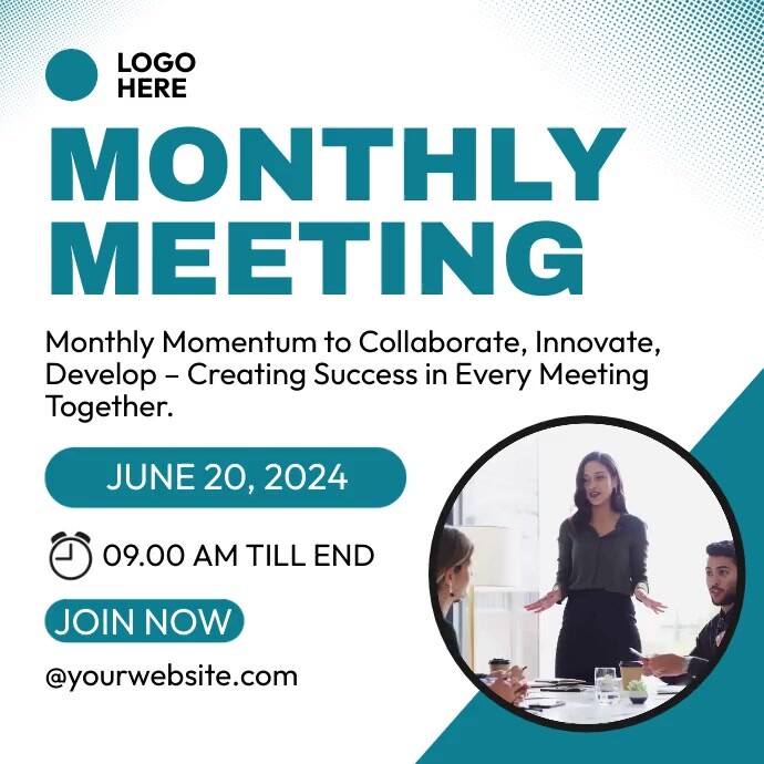 Monthly Meeting Template PosterMyWall Monthly Meeting Template PosterMyWall