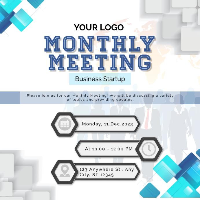 monthly meeting Template PosterMyWall monthly meeting Template PosterMyWall