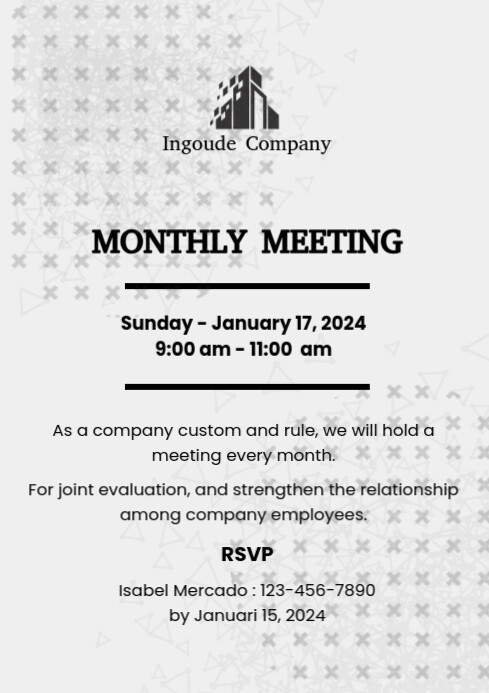 Monthly meeting template PosterMyWall Monthly meeting template PosterMyWall