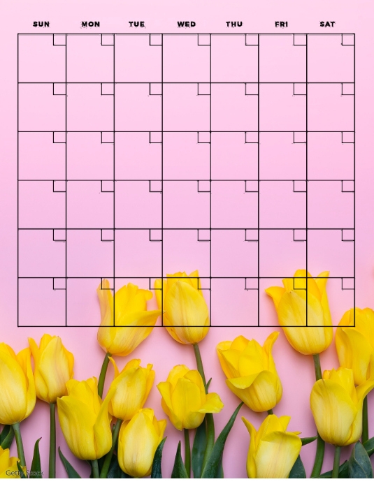 monthly planner Flyer (US Letter) template