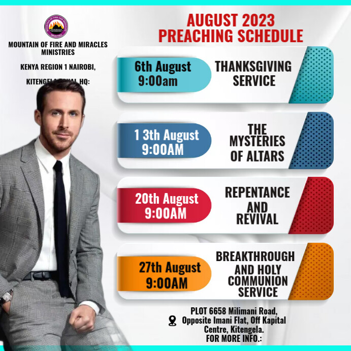 Preach Layout monthly preaching schedule Template | PosterMyWall