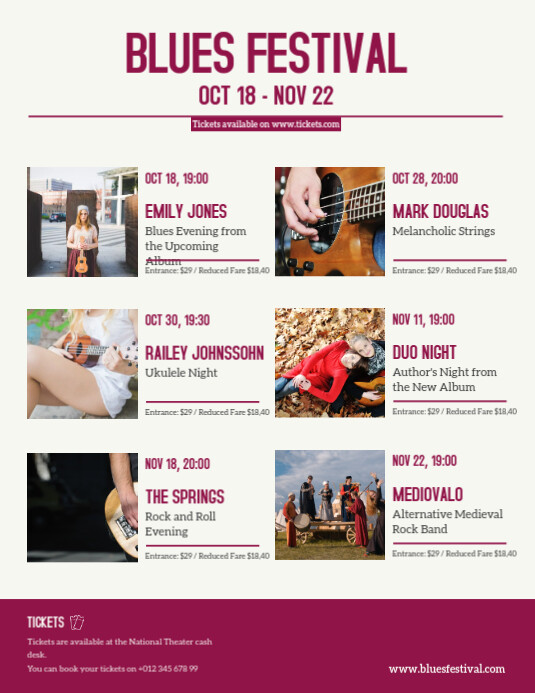 Monthly Program Events Calendar Flyer Template | PosterMyWall