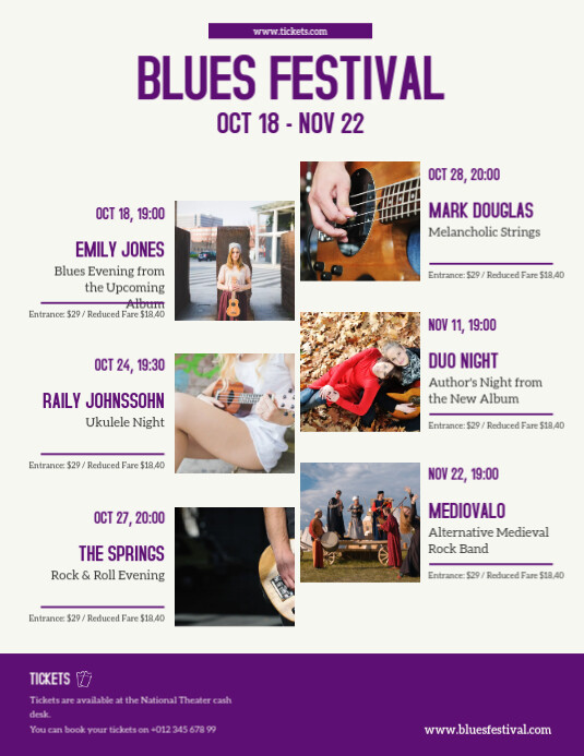 Monthly Program Events Calendar Flyer Template | PosterMyWall