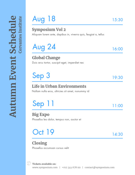 Monthly Program Events Calendar Schedule Flye Template | PosterMyWall