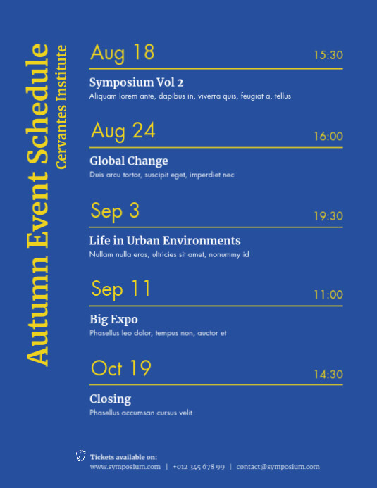 Copy of Monthly Program Events Calendar Schedule Flye | PosterMyWall