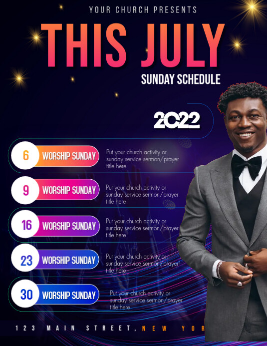 Monthly Schedule Flyer (US Letter) template