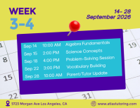 Blue Tutoring Schedule Ulotka Template - Page 2